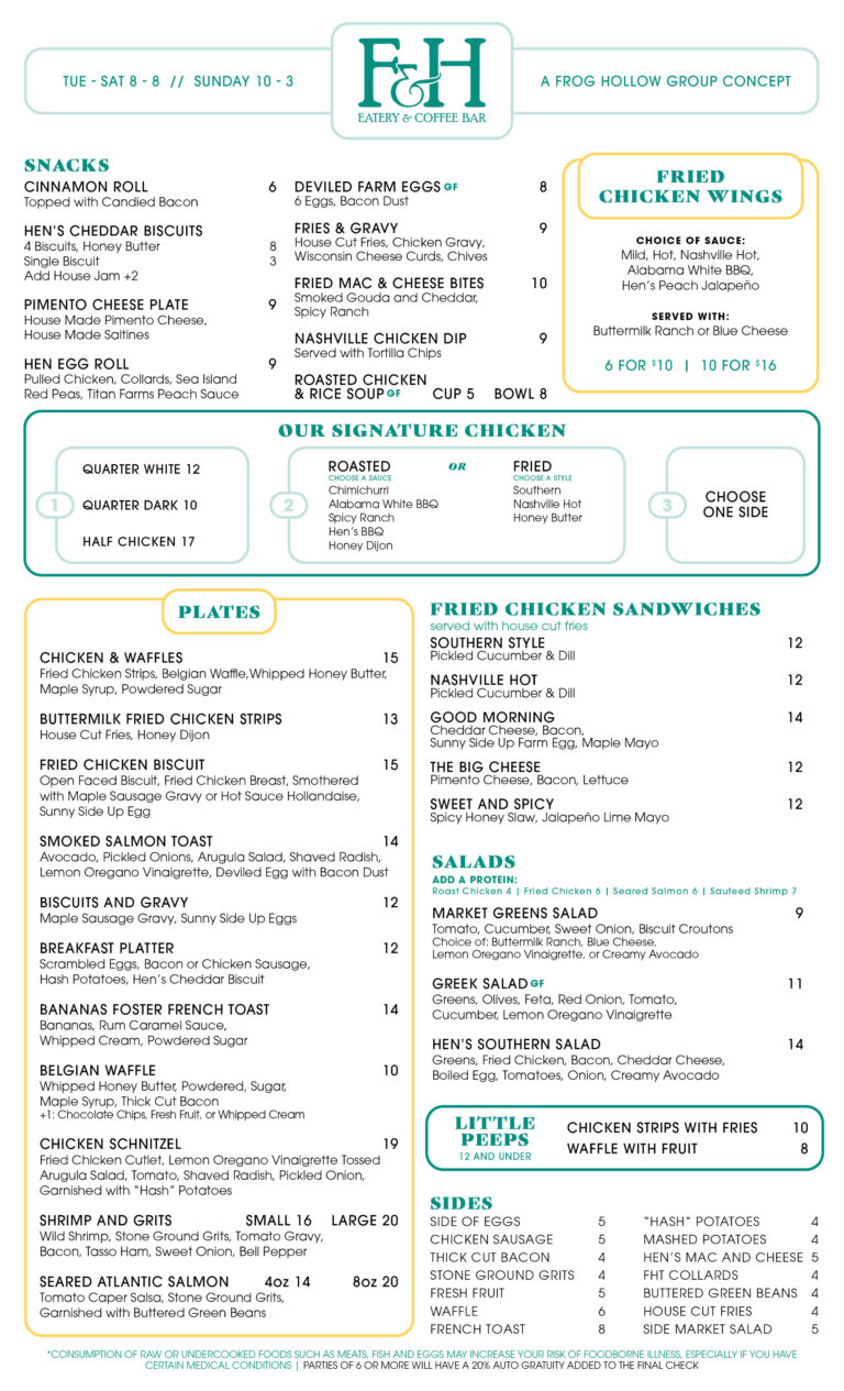 Menu Frog and the Hen